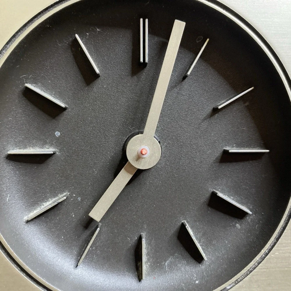 Vtg Motorola Inc. Aachen German Desk Table Clock Works Missing Secondhand